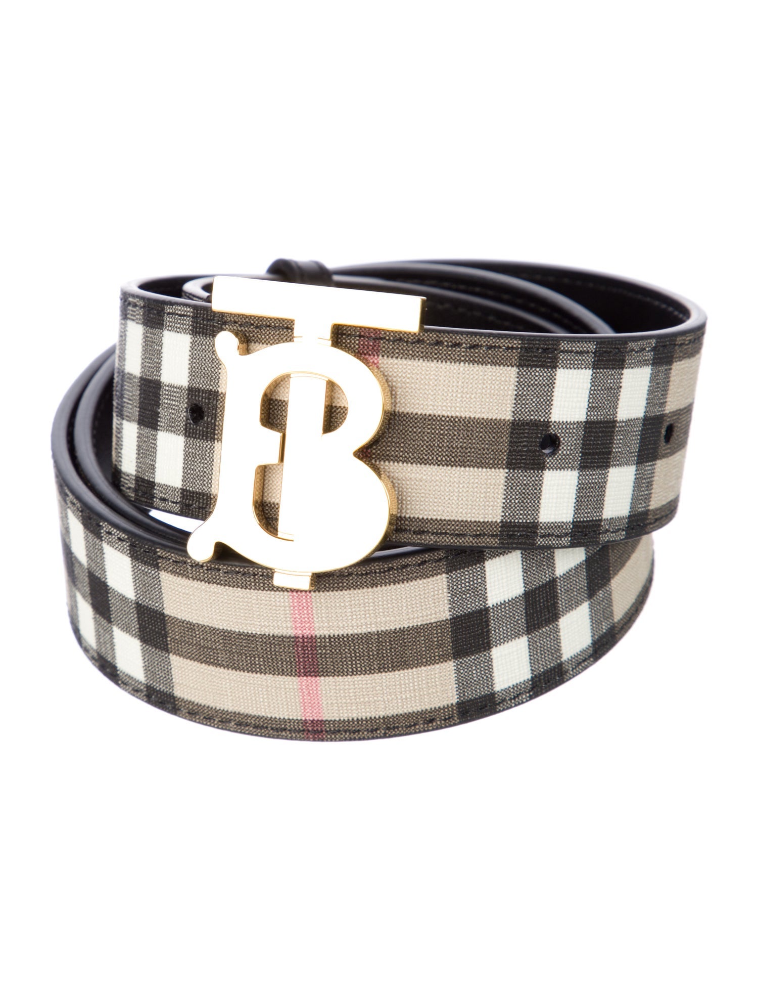 Burberry Nova Check Pattern Canvas Belt
