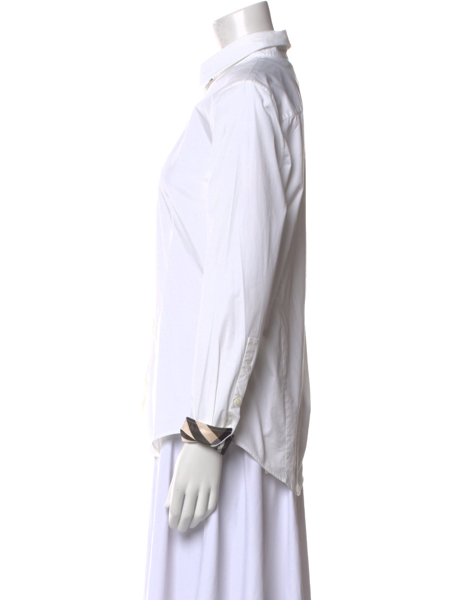 Burberry Long Sleeve Button-Up Top