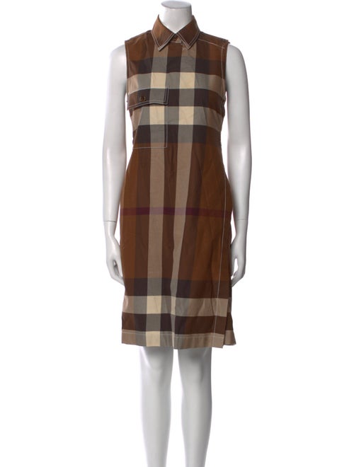 Burberry Plaid Print Knee-Length Dress
