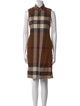 Burberry Plaid Print Knee-Length Dress