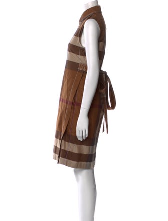 Burberry Plaid Print Knee-Length Dress