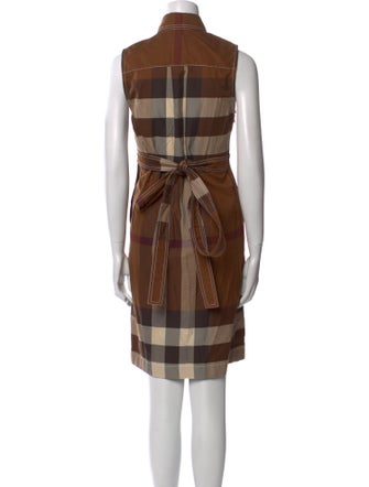 Burberry Plaid Print Knee-Length Dress