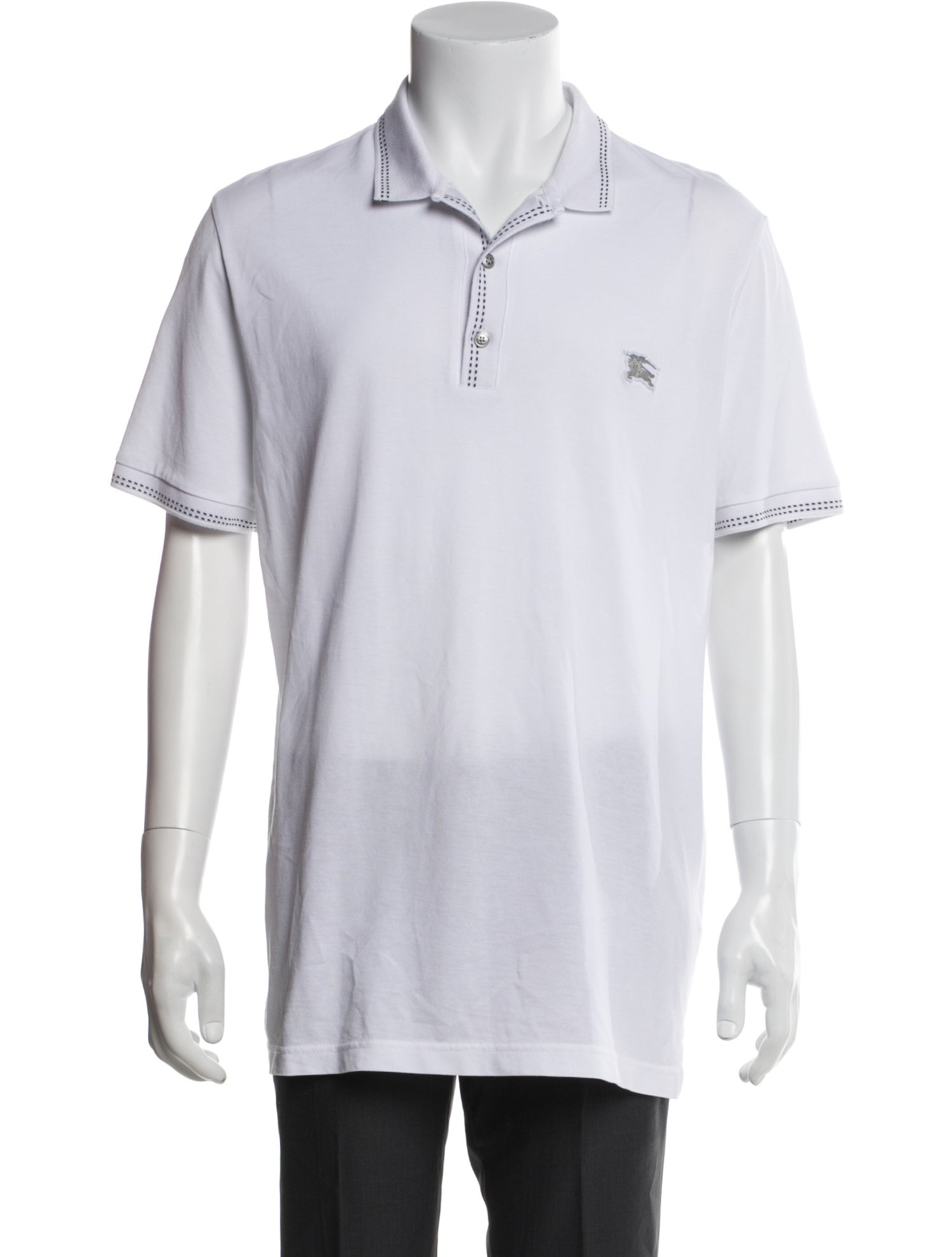 Burberry Nova Check Pattern Crew Neck Polo Shirt