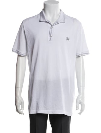Burberry Nova Check Pattern Crew Neck Polo Shirt