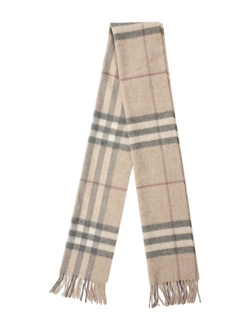 Burberry Cashmere Plaid Print Scarf
