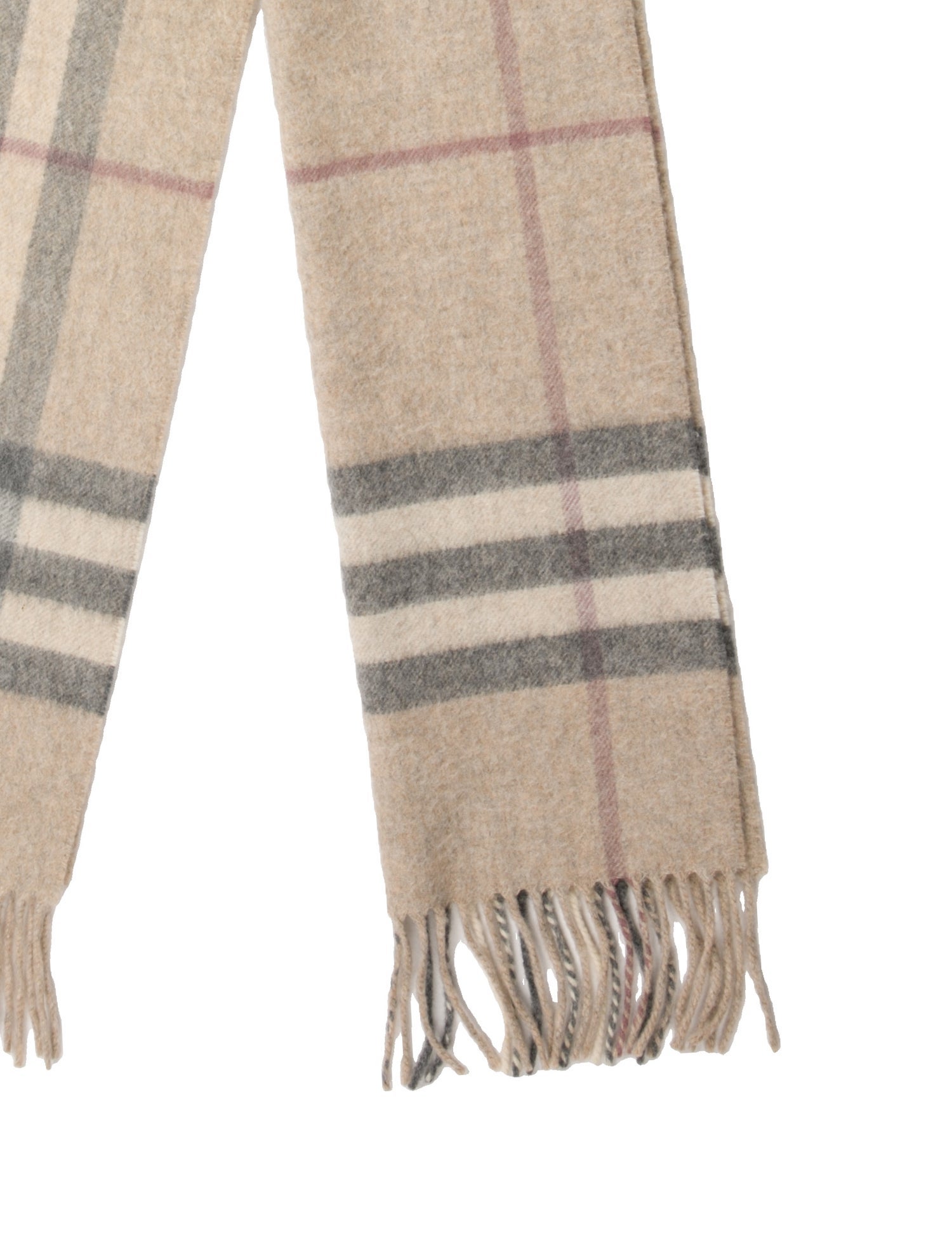 Burberry Cashmere Plaid Print Scarf