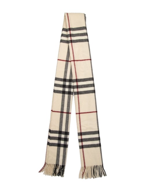 Burberry Cashmere Plaid Print Scarf