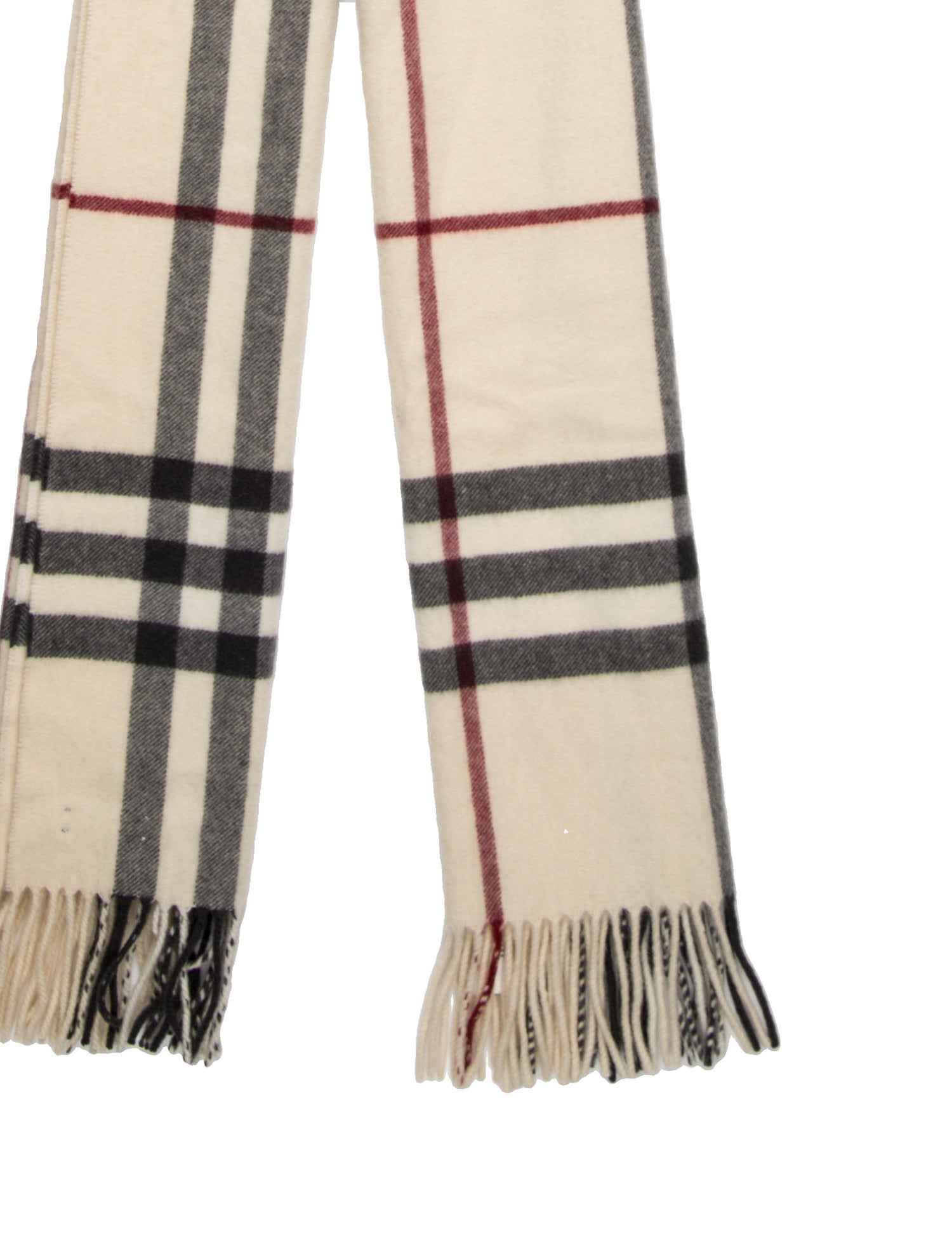 Burberry Cashmere Plaid Print Scarf