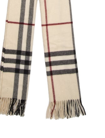 Burberry Cashmere Plaid Print Scarf
