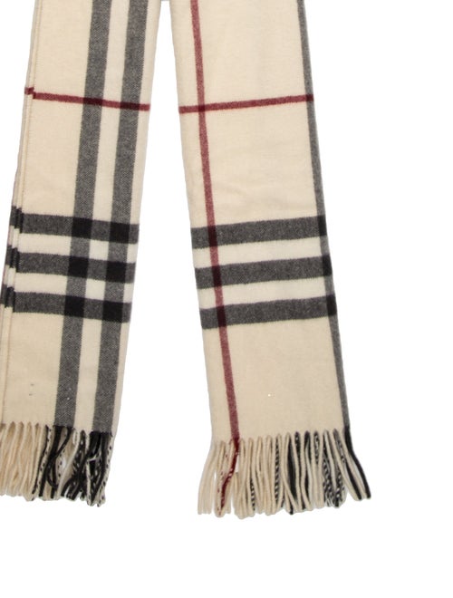 Burberry Cashmere Plaid Print Scarf
