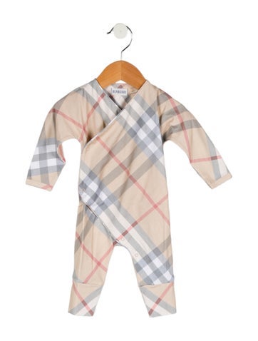 Burberry Sizes 0-24 Months Woven Check One Piece 3M