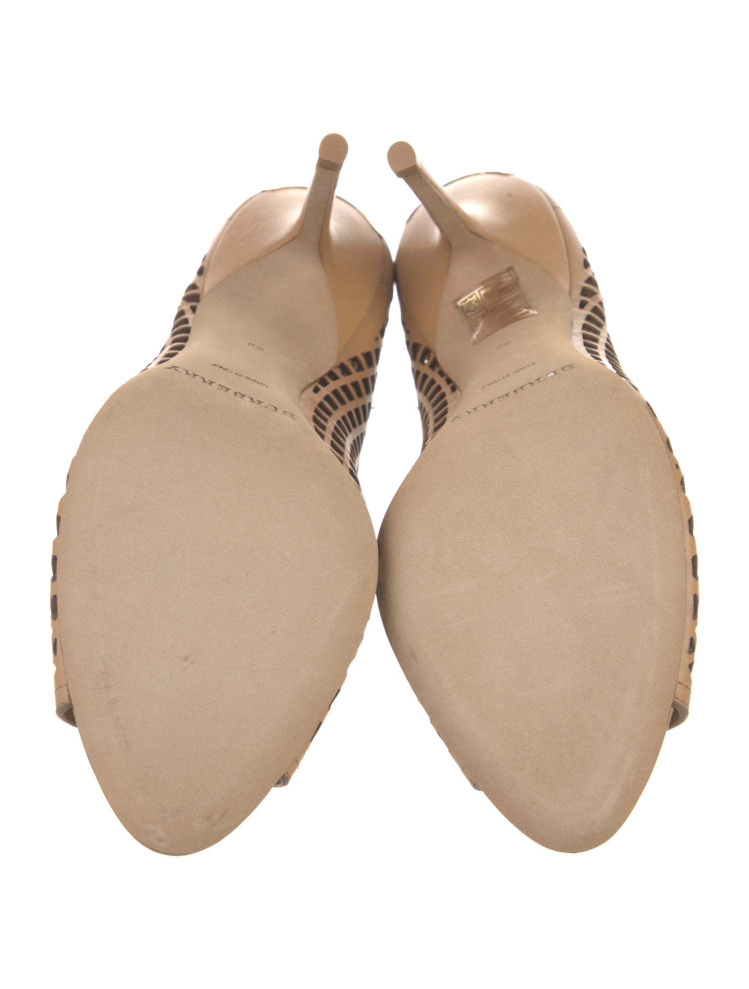 Burberry Leather Animal Print Boots