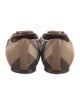 Burberry House Check Pattern Leather Trim Embellishment Ballet Flats