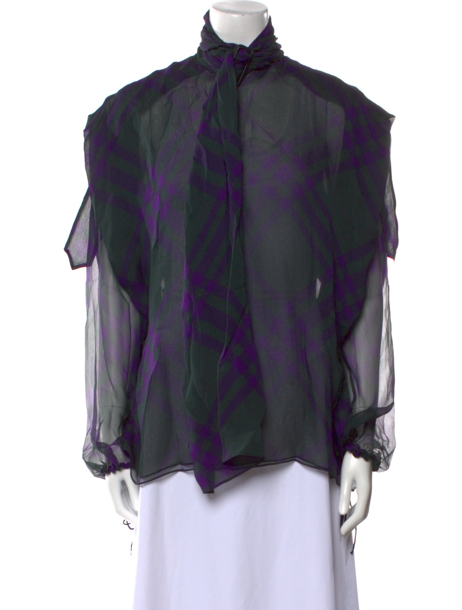 Burberry Silk Printed Blouse w/ Tags