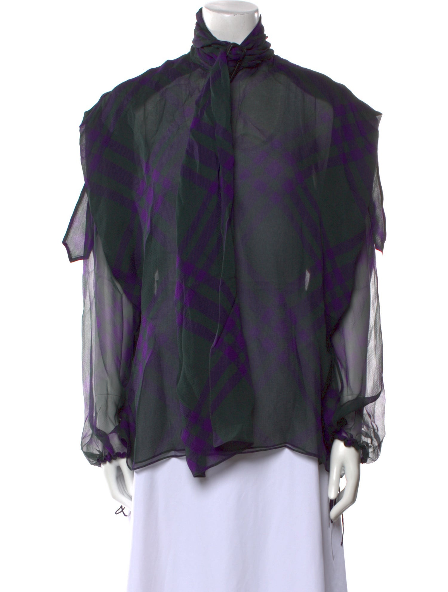 Burberry Silk Printed Blouse w/ Tags