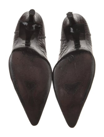 Burberry Leather Animal Print Boots