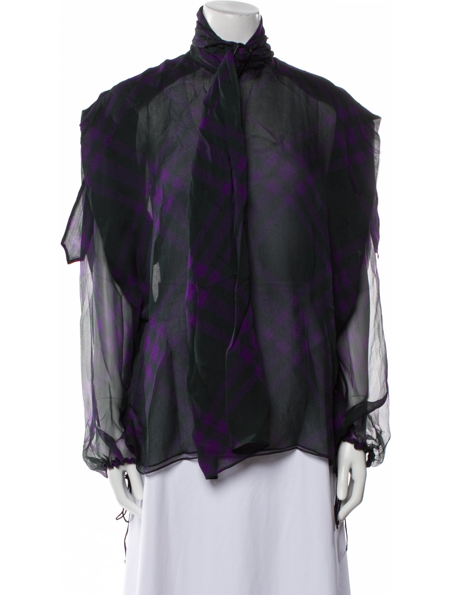 Burberry Silk Printed Blouse w/ Tags