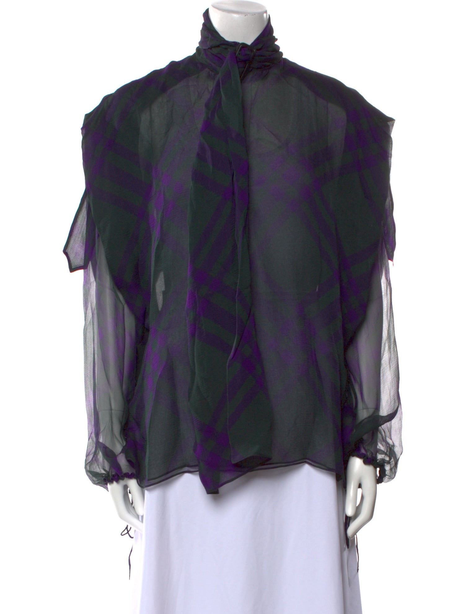 Burberry Silk Printed Blouse w/ Tags