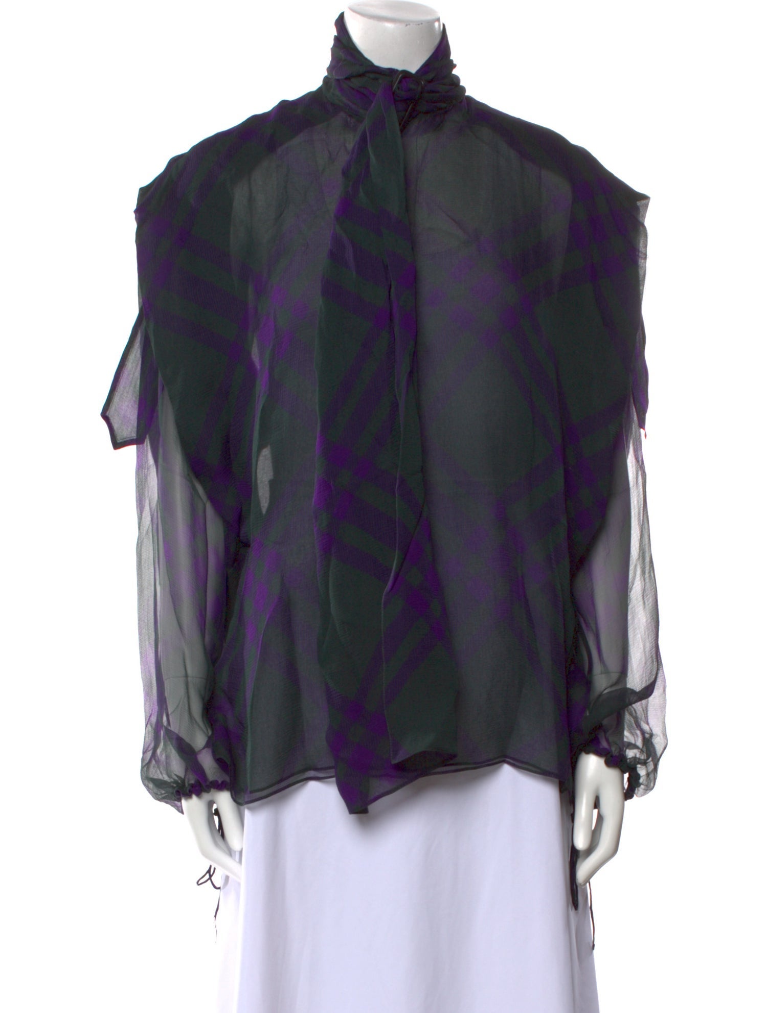 Burberry Silk Printed Blouse w/ Tags