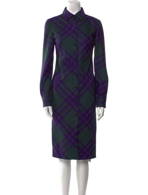 Burberry Wool Midi Length Dress