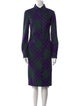 Burberry Wool Midi Length Dress