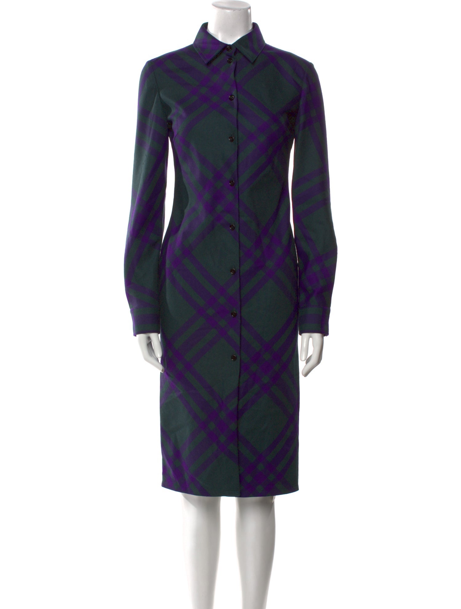 Burberry Wool Midi Length Dress w/ Tags