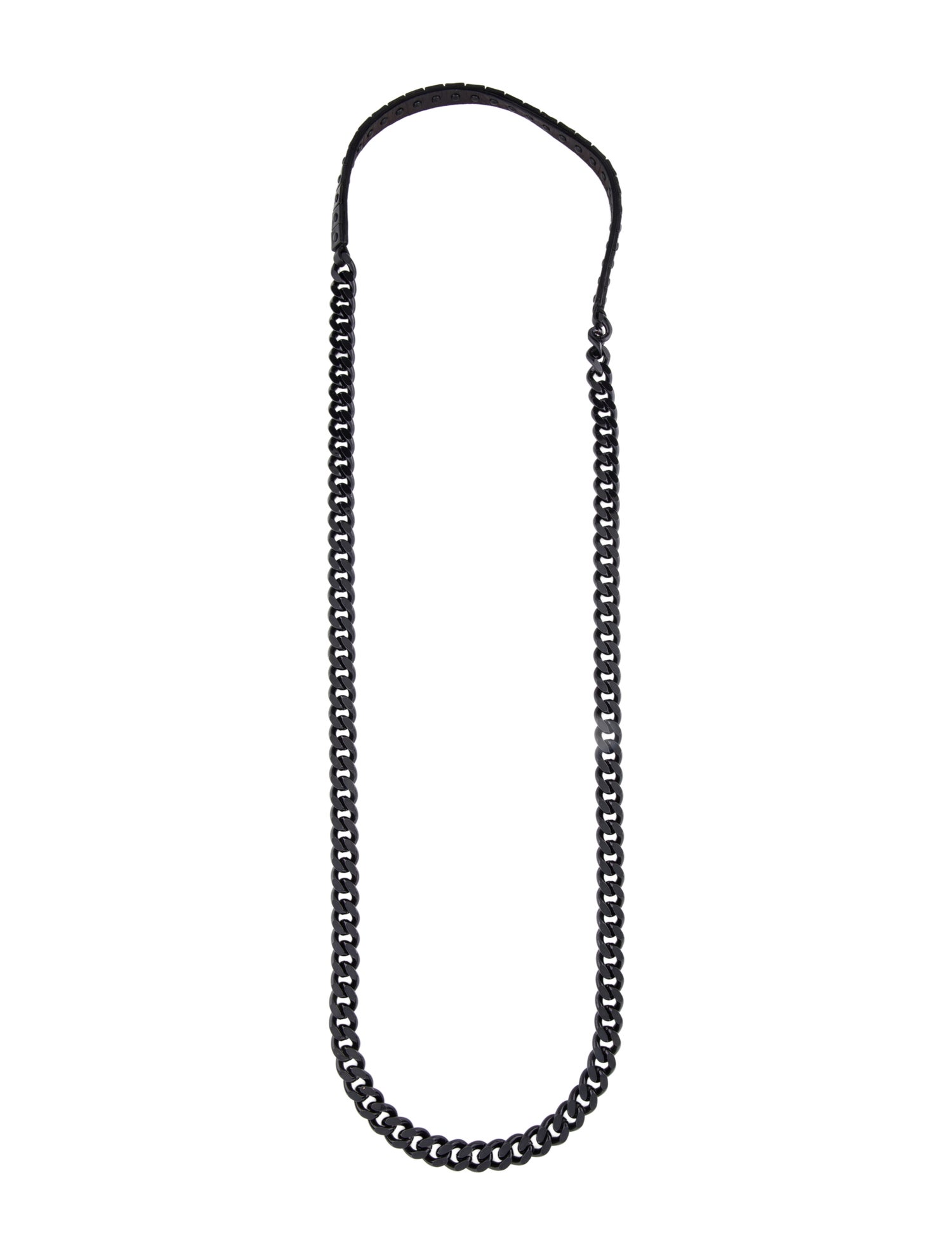 Burberry Leather Chain Necklace
