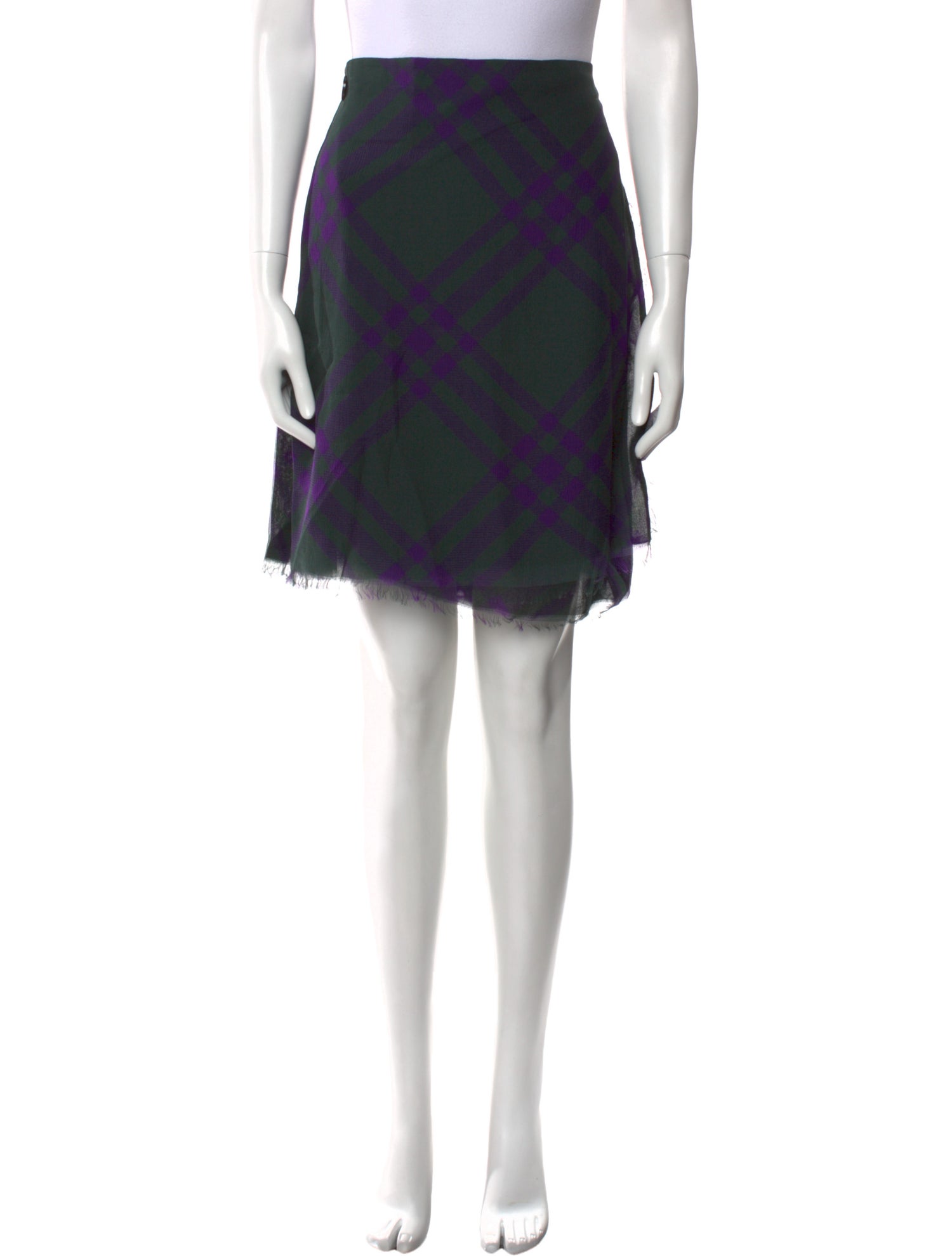 Burberry Silk Knee-Length Skirt w/ Tags