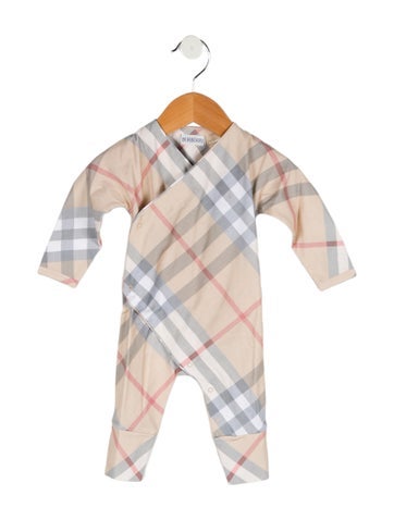 Burberry Sizes 0-24 Months Woven Check One Piece 3M