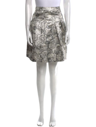 Burberry Prorsum Silk Knee-Length Skirt