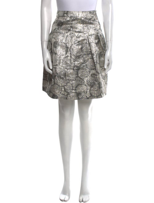 Burberry Prorsum Silk Knee-Length Skirt