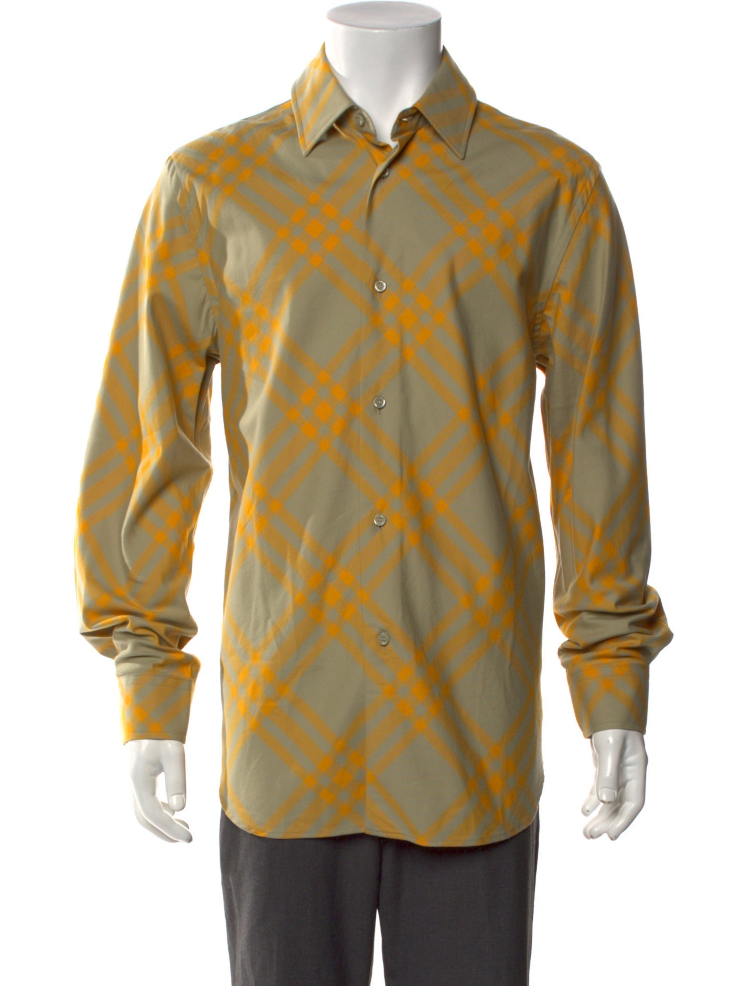 Burberry Plaid Print Long Sleeve Dress Shirt w/ Tags