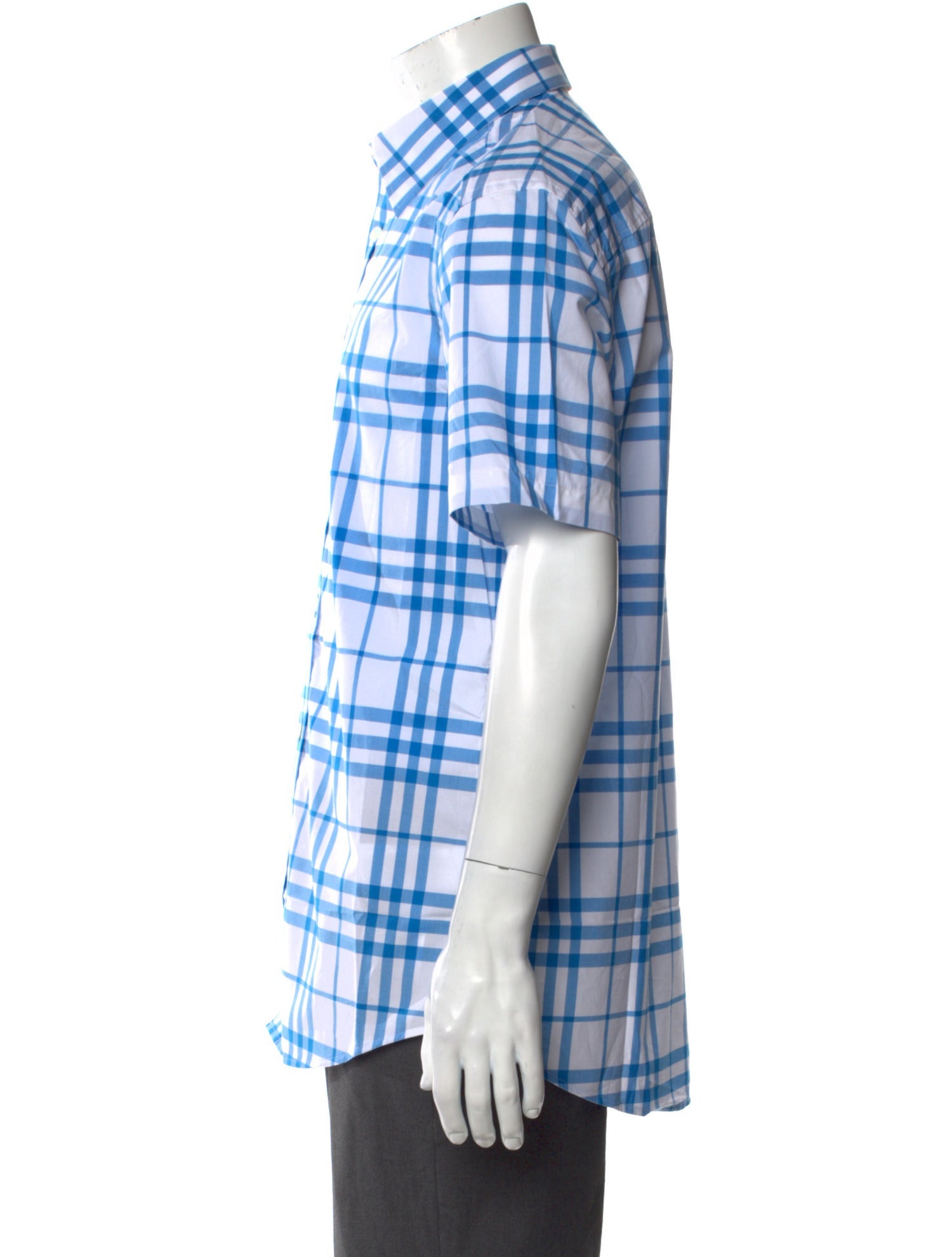 Burberry Plaid Print Short Sleeve Shirt