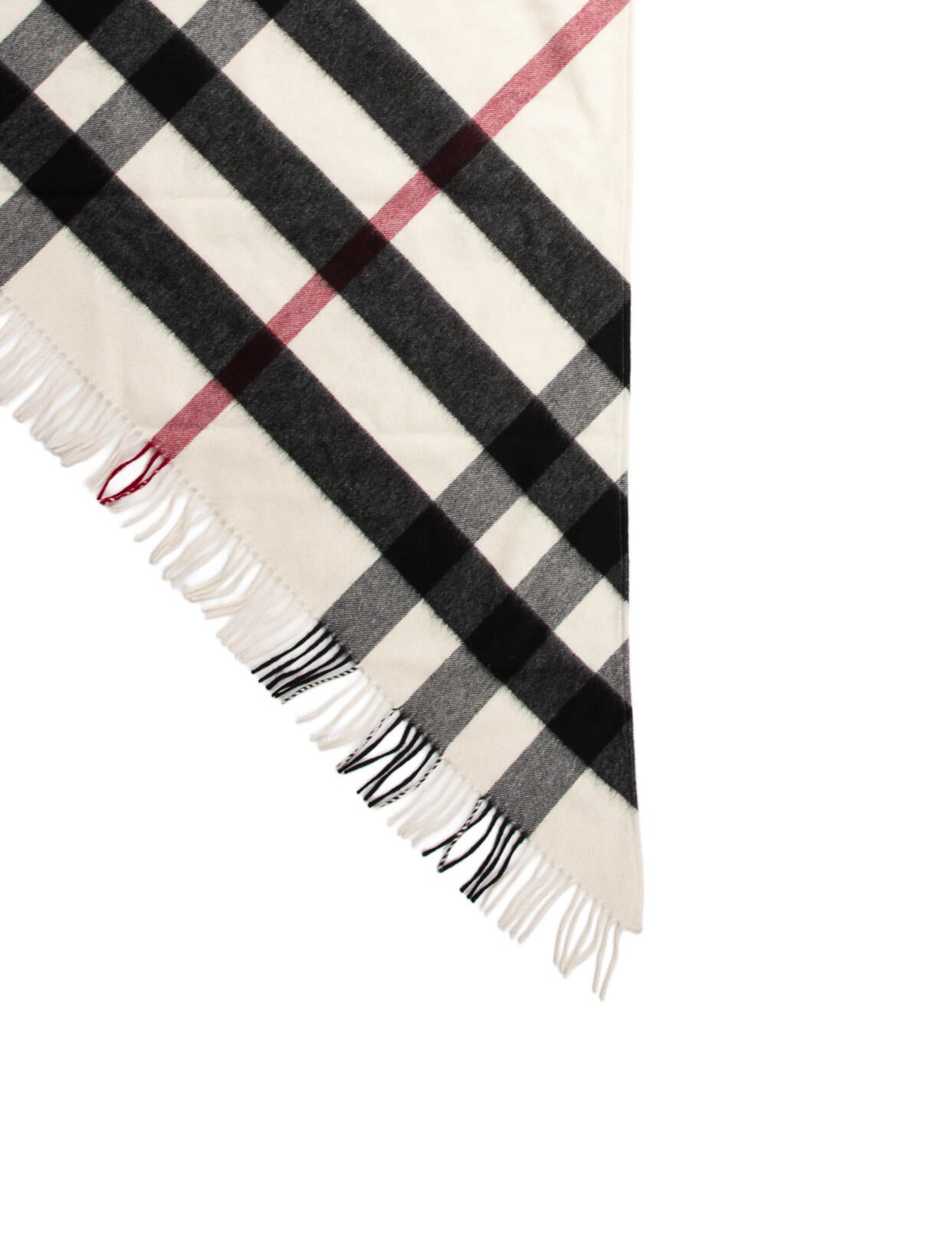 Burberry Cashmere Plaid Print Scarf
