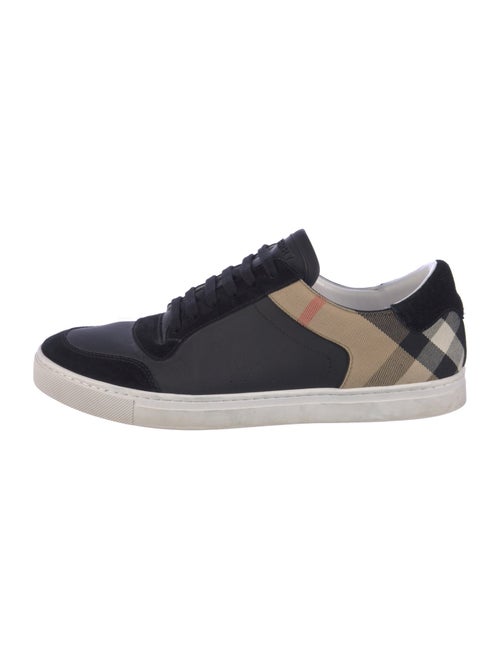 Burberry Exploded Check Pattern Leather Sneakers