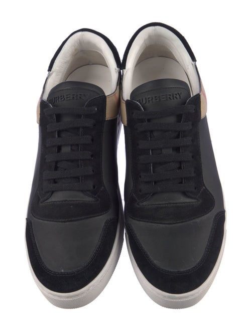 Burberry Exploded Check Pattern Leather Sneakers