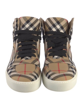 Burberry House Check Pattern Canvas Sneakers