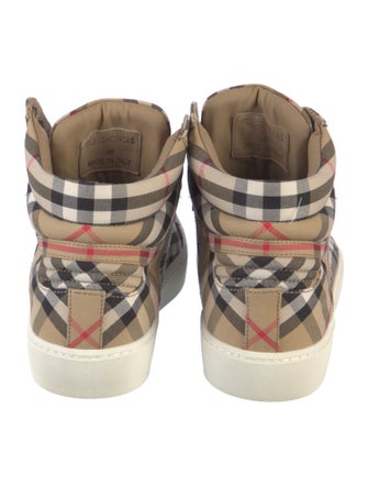 Burberry House Check Pattern Canvas Sneakers