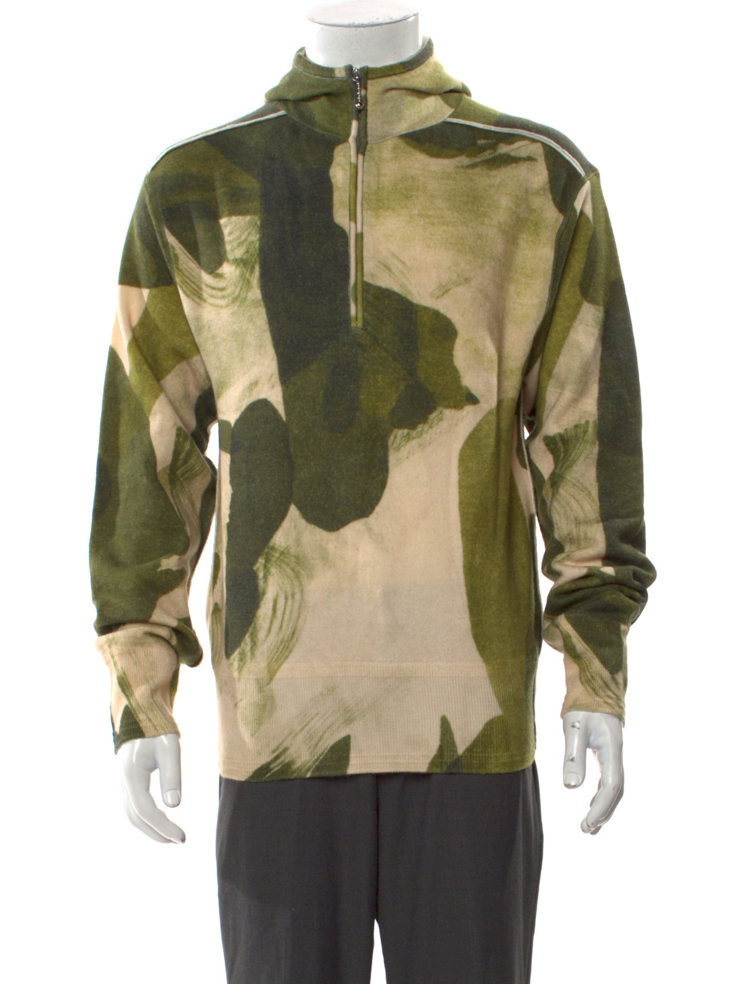 Burberry Wool Camouflage Print Hoodie w/ Tags