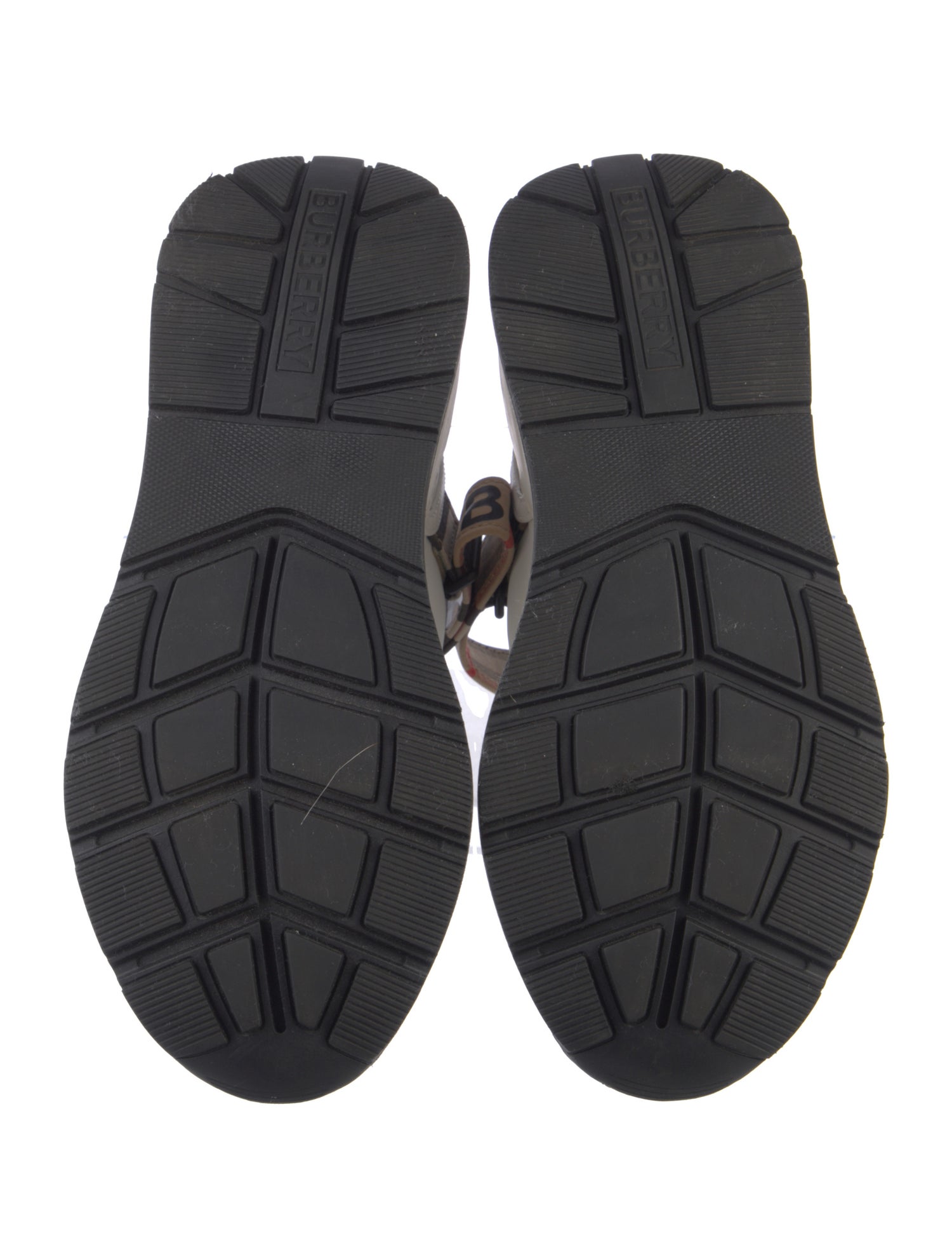 Burberry Nova Check Pattern Leather Sneakers