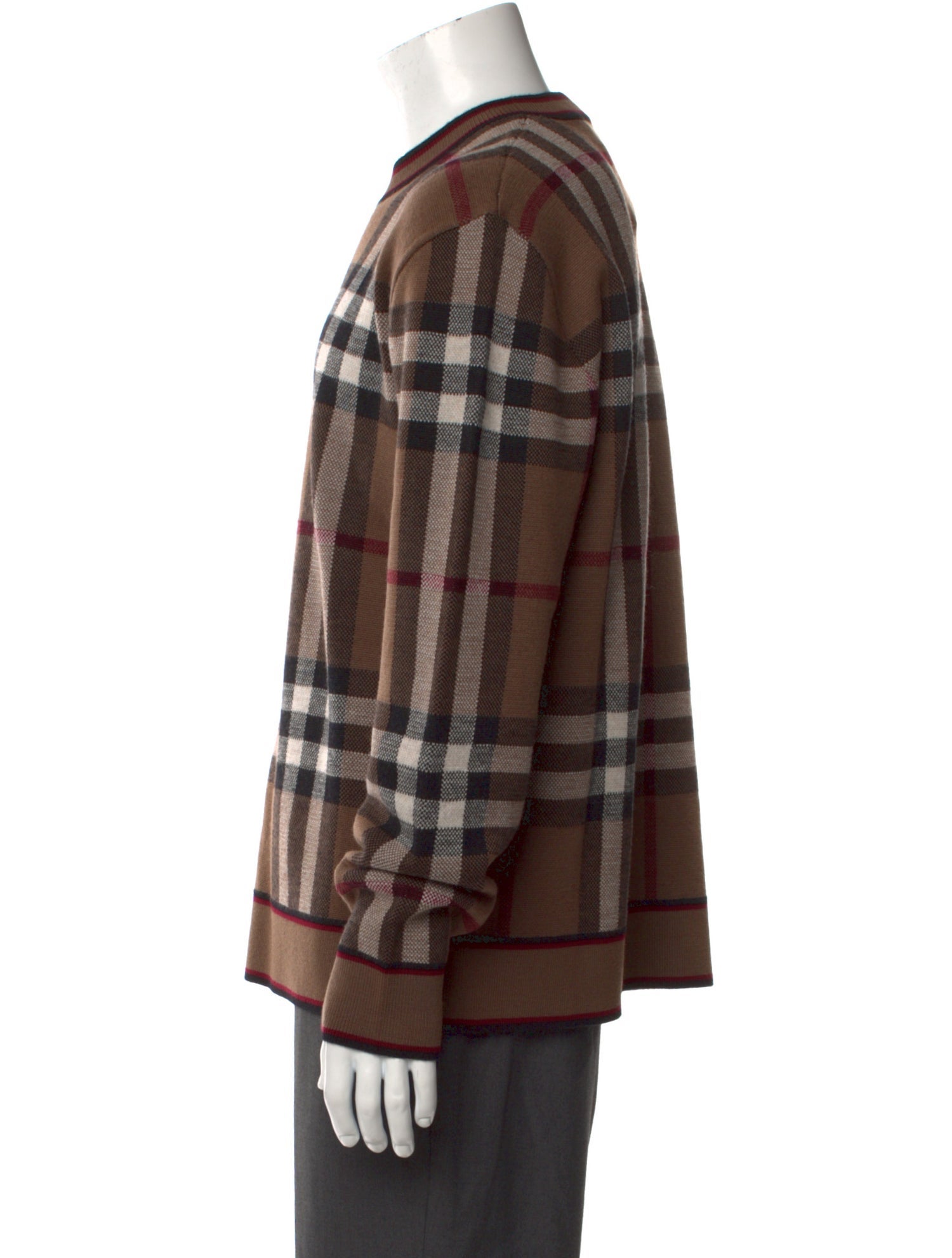 Burberry Wool Plaid Print Pullover w/ Tags