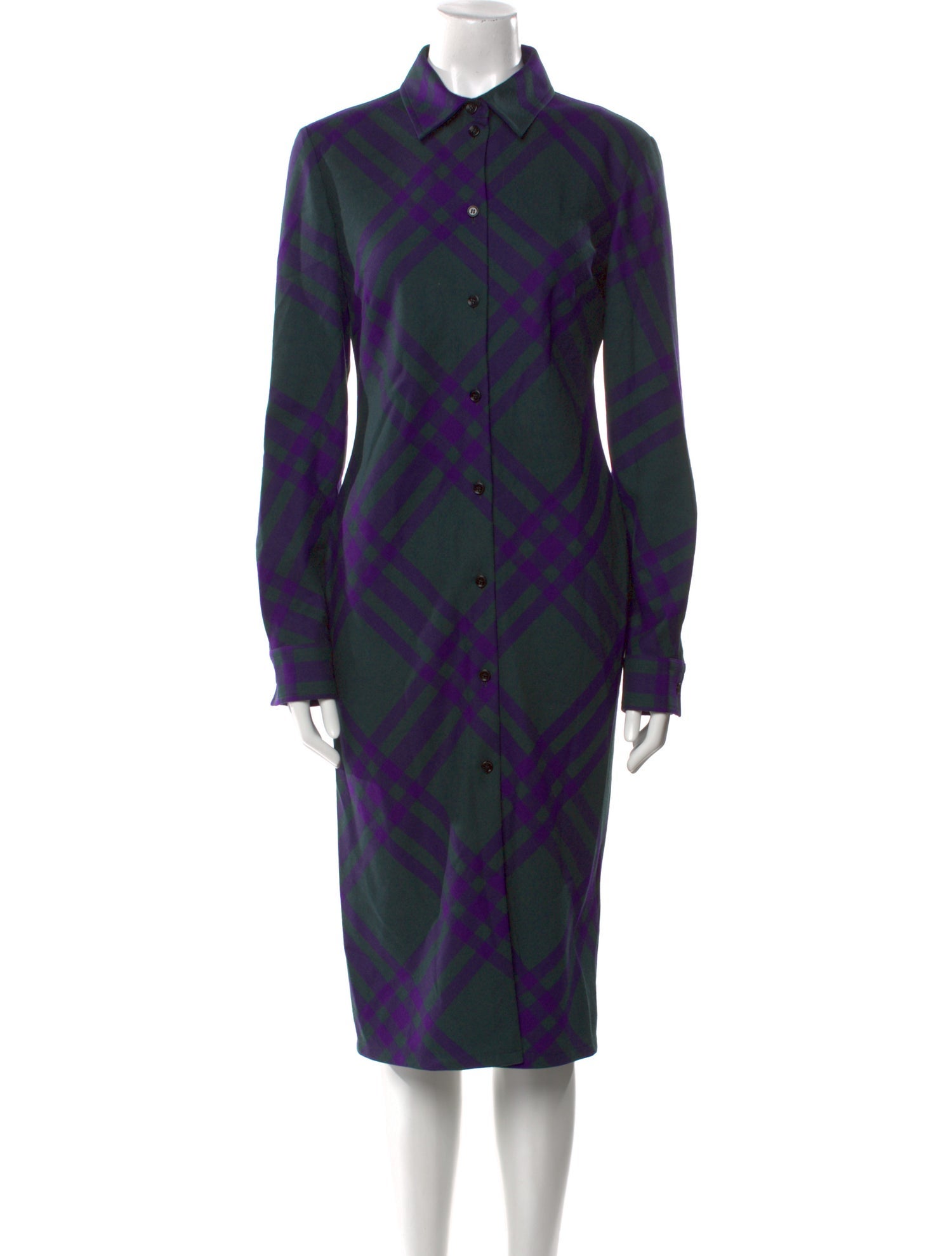 Burberry Wool Midi Length Dress w/ Tags