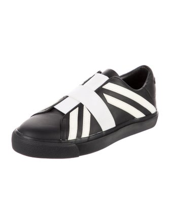 Burberry Leather Graphic Print Sneakers