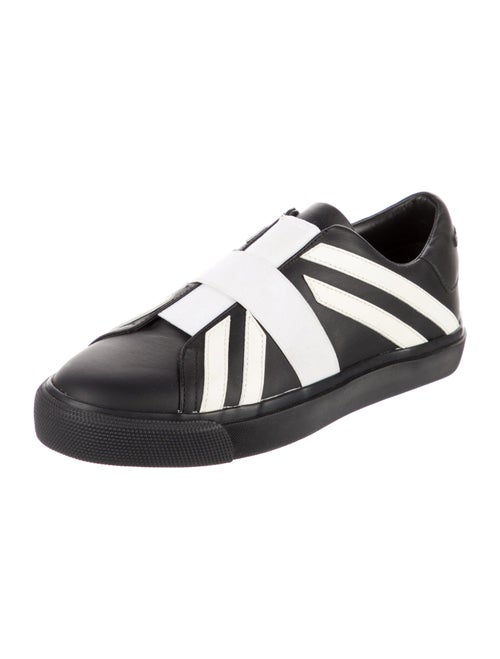 Burberry Leather Graphic Print Sneakers