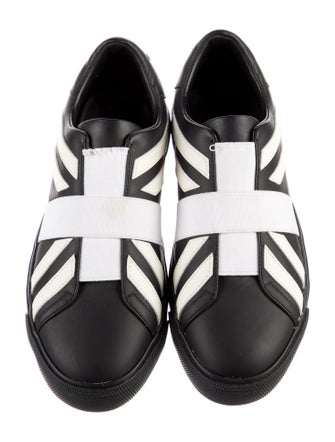 Burberry Leather Graphic Print Sneakers