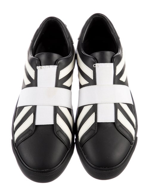Burberry Leather Graphic Print Sneakers