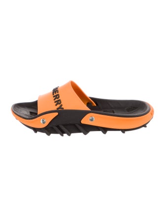 Burberry Rubber Colorblock Pattern Slides