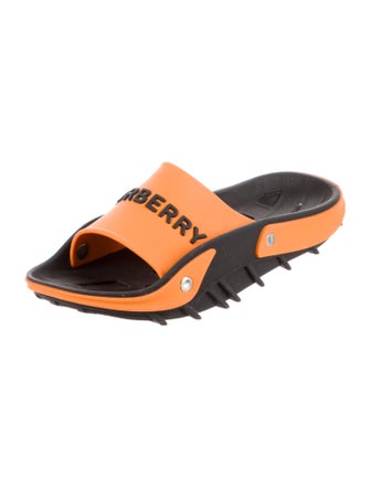 Burberry Rubber Colorblock Pattern Slides