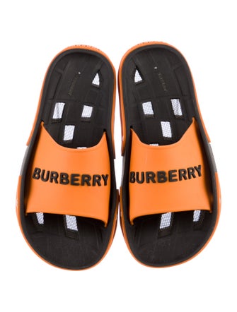 Burberry Rubber Colorblock Pattern Slides