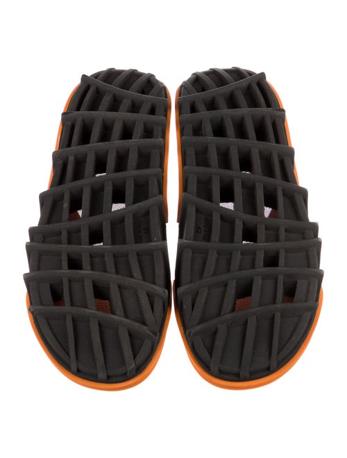 Burberry Rubber Colorblock Pattern Slides